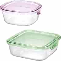 iwaki 食品保存容器 450ml×4, 500ml×4, 800ml×3 iwaki パック&レンジ 4点セット 450ml × 4 クールグレー 耐熱